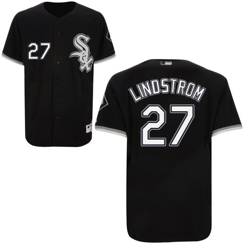Matt Lindstrom #27 mlb Jersey-Chicago White Sox Women's Authentic Alternate Home Black Cool Base Baseball Jersey